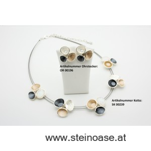 Mode-Collier mit Glas-Opal